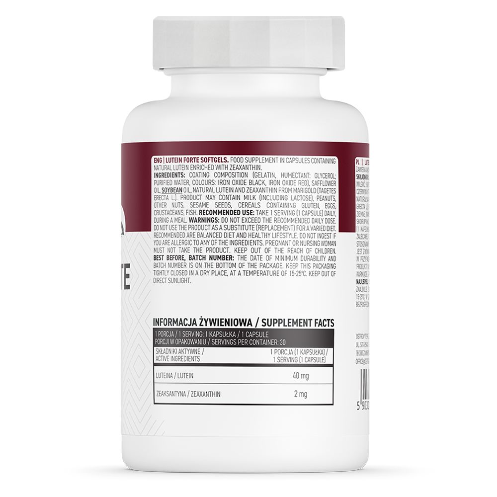 Аминокислота OstroVit Lutein Forte 30 капсул - фото 2