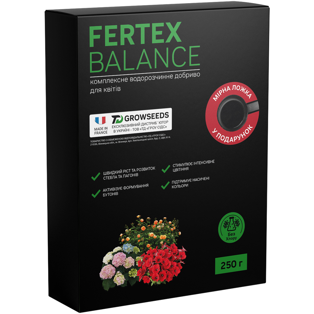 Комплексне водорозчинне добриво Plantin Fertex Квіти 250 г - фото 1