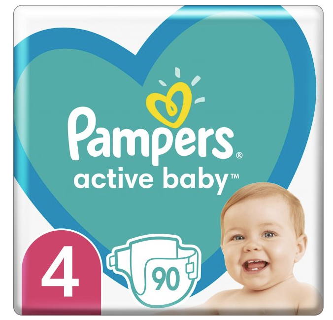 Підгузки Pampers Active Baby 4 (9-14 кг), 90 шт. - фото 1
