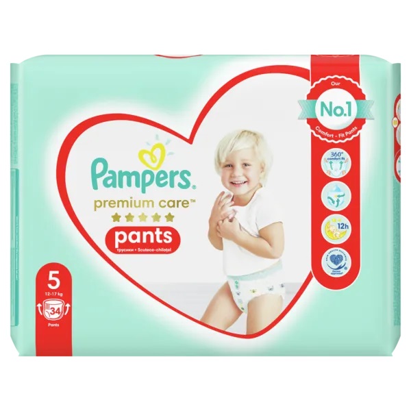 Підгузки-трусики Pampers Premium Care Pants 5 (12-17 кг), 34 шт. - фото 2