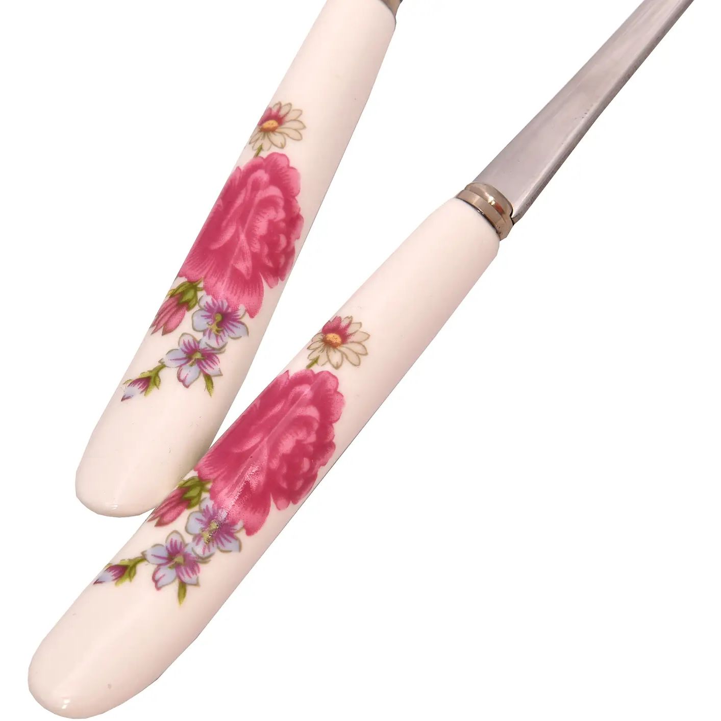 Набор столовых приборов Supretto ложка и вилка с керамической ручкой 21 см белый (87090002) - фото 5