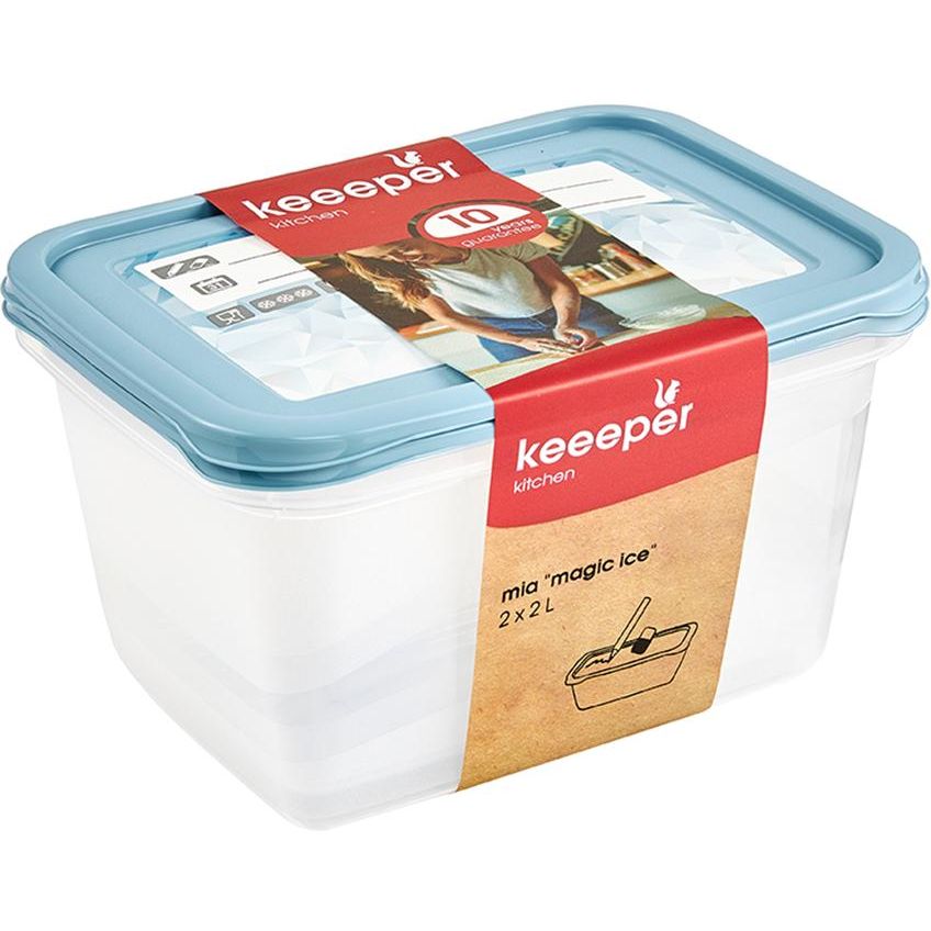 Комплект ємностей для морозильної камери Keeeper Polar, 2 л, блакитний, 2 шт. (3016) - фото 1