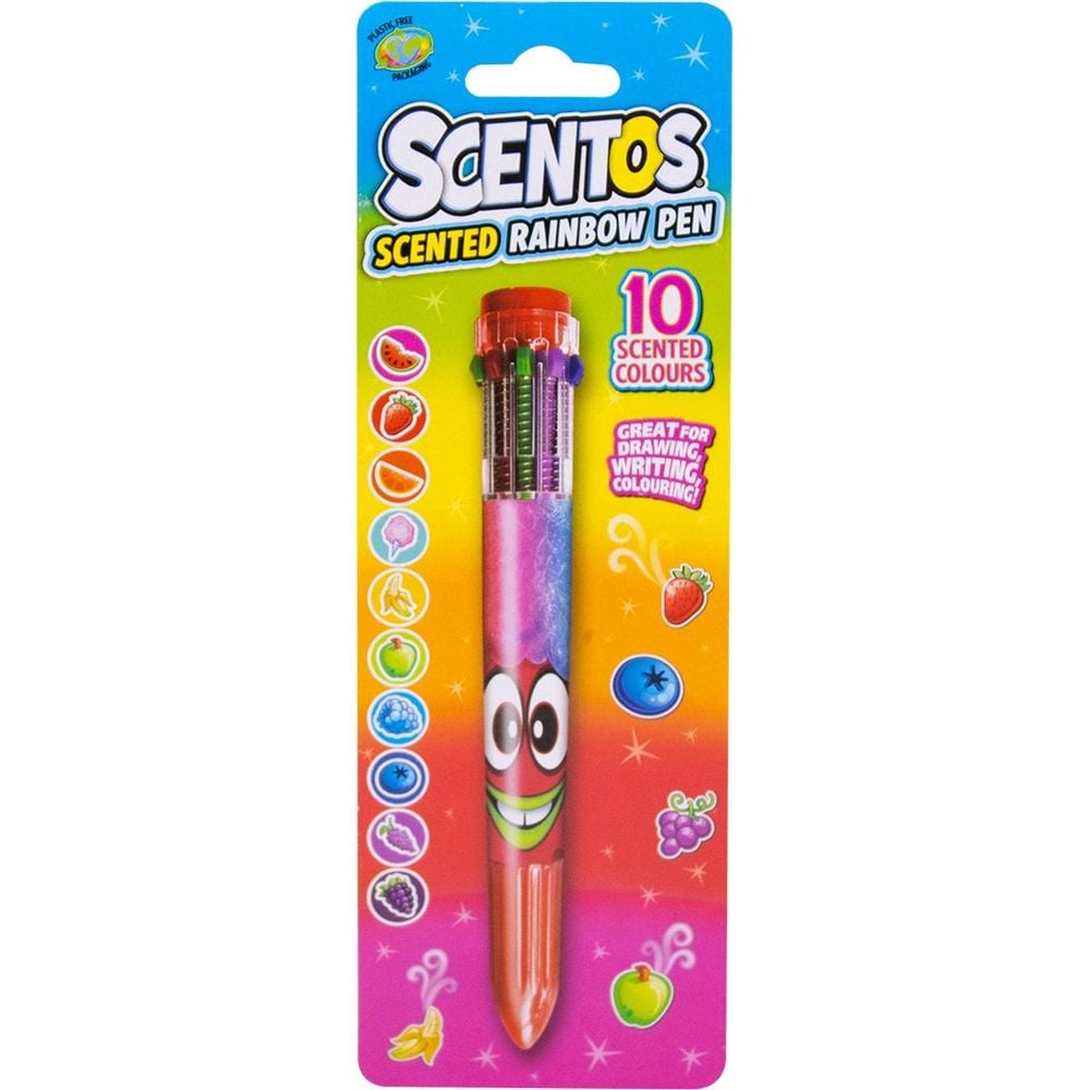 Многоцветная ароматная шариковая ручка Scentos Волшебное настроение, 10 цветов (11779) - фото 1