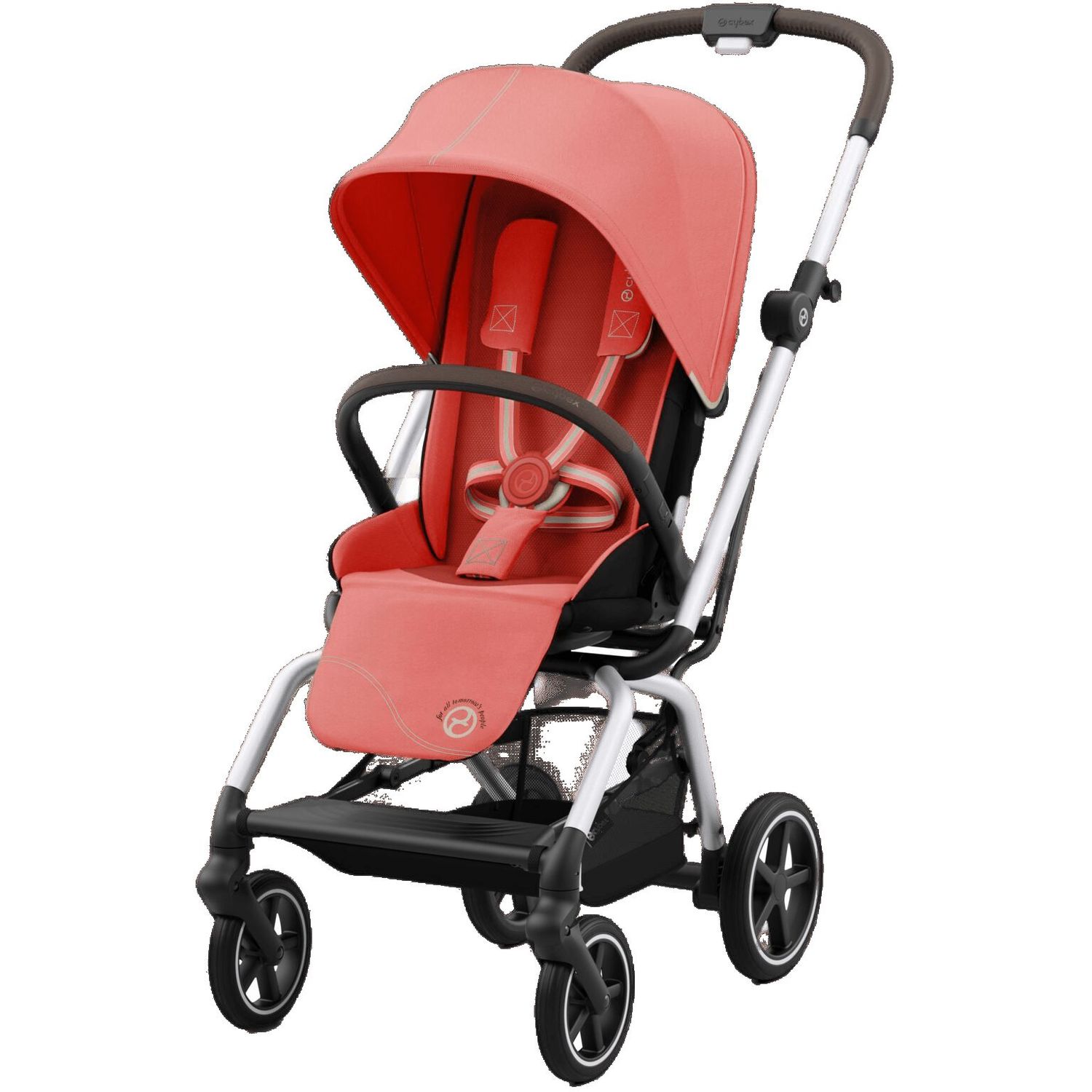 Прогулочная коляска Cybex Eezy S Twist+ 2 SLV Hibiscus Red, коралловая (522001127) - фото 1