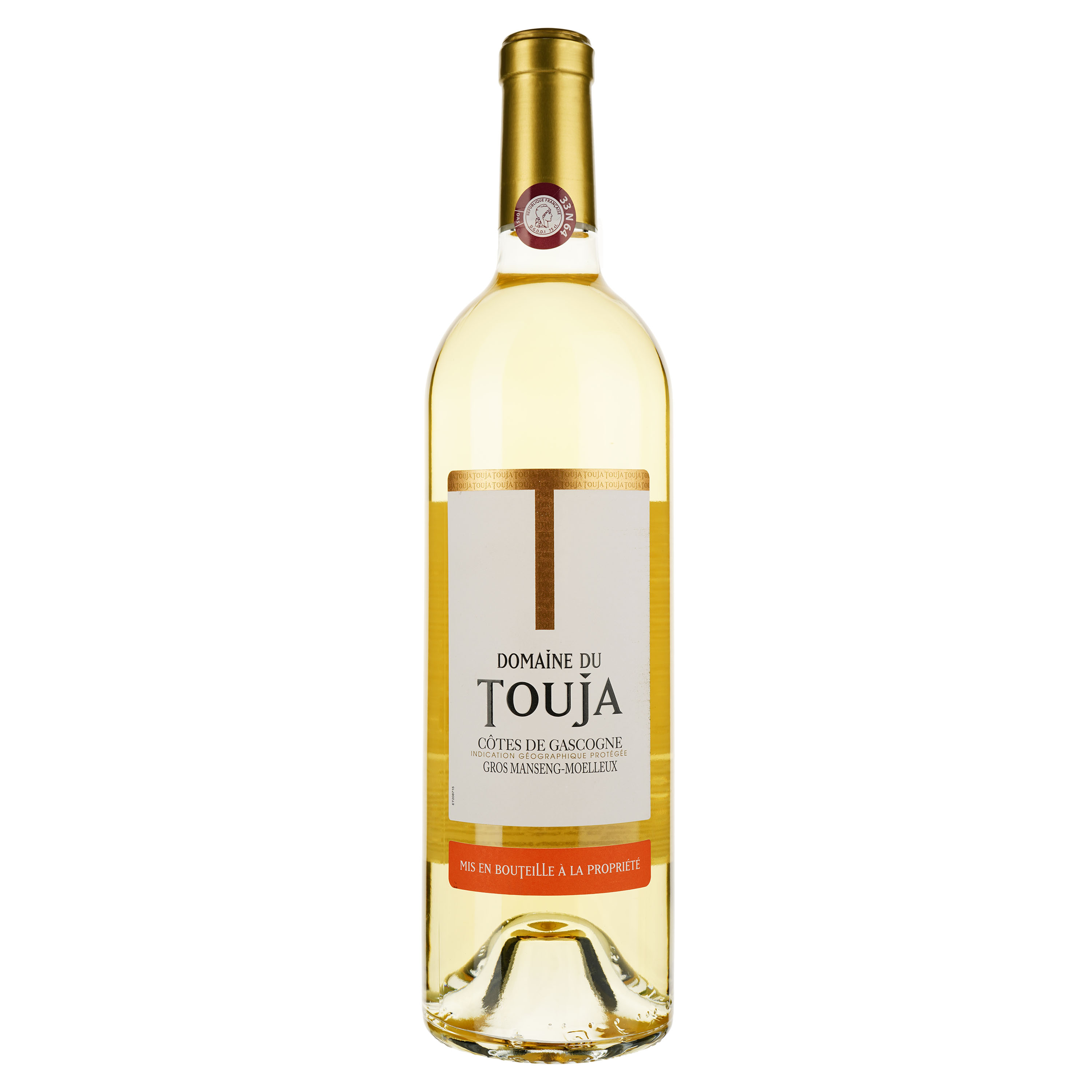 Вино Domaine du Touja Cotes de Gascogne, белое, полусладкое, 0,75 л - фото 1