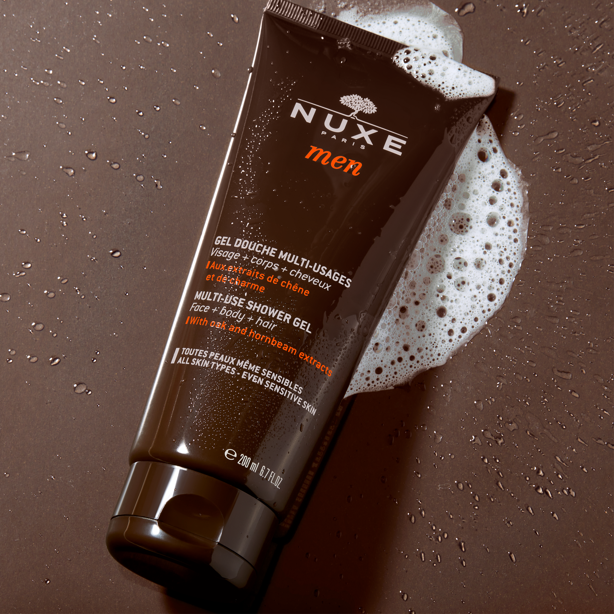 Очищаючий гель для обличчя, волосся та тіла Nuxe Men, 200 мл (9931065) - фото 2