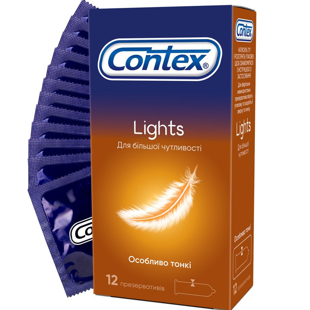 Презервативы латексные Contex Lights с силиконовой смазкой, особенно тонкие, 12 шт. (3004638) - фото 1