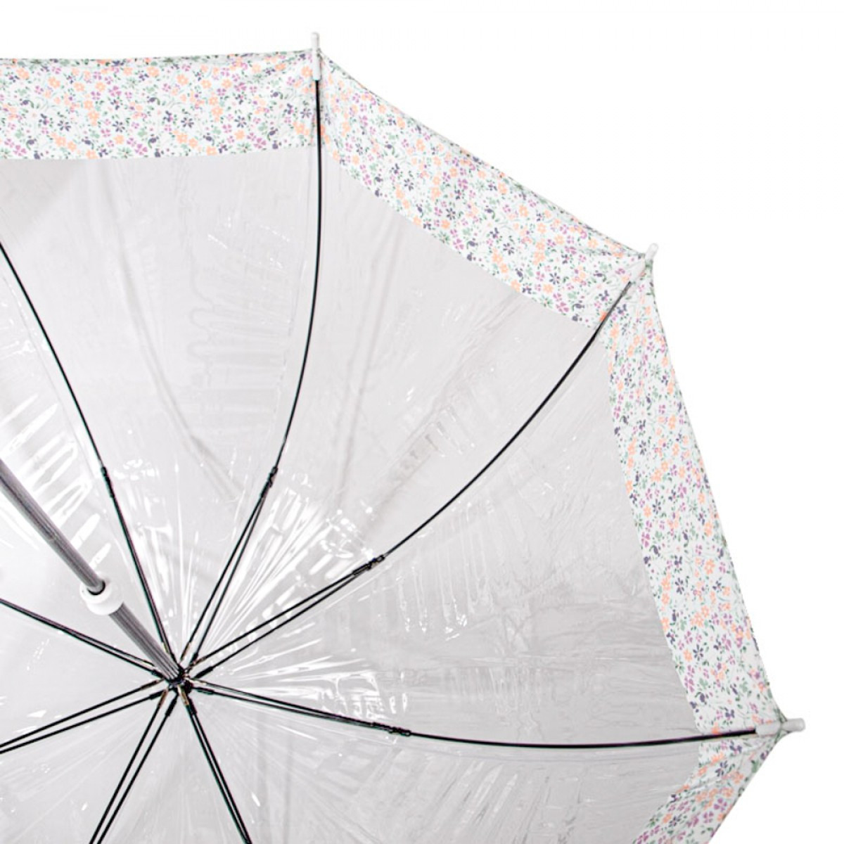 Женский зонт-трость механическая Fulton 84 см белый - фото 7