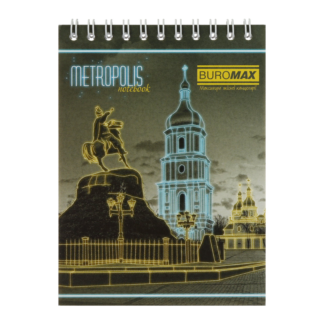 Блокнот на пружине Buromax Metropolis А-6, 48 листов синий (BM.24645101-02) - фото 1