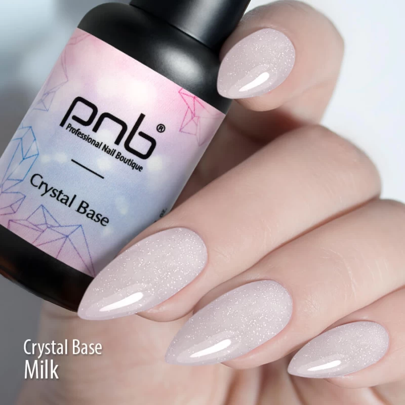 Блестящая база PNB UV/LED Crystal Base milk светоотражающая 8 мл - фото 2