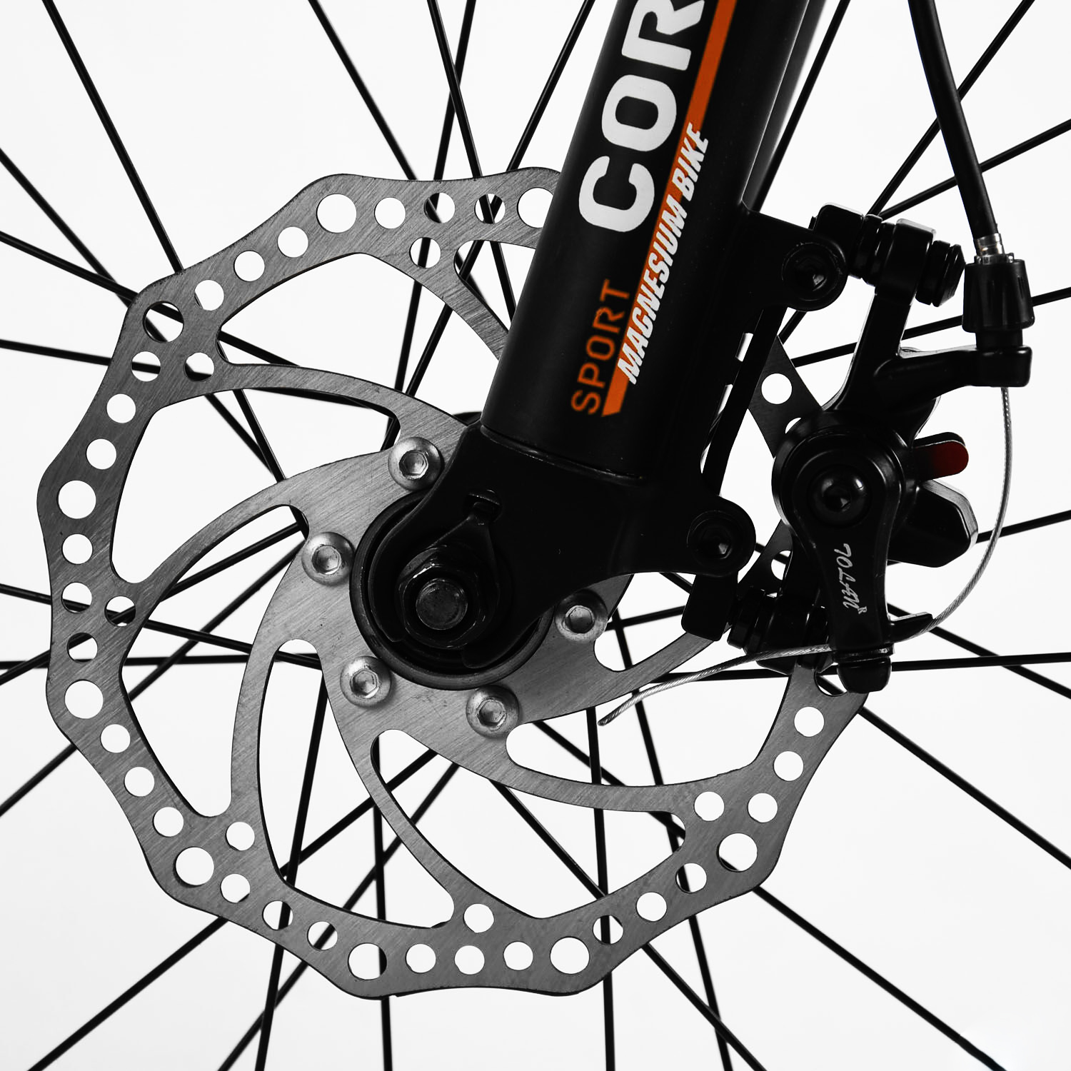 Детский спортивный велосипед Corso 20 дюймов черно-оранжевый 231889 - фото 6