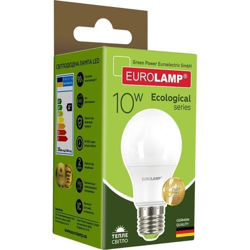 Світлодіодна лампа Eurolamp LED Ecological Series, А60, 10W, E27, 3000K (LED-A60-10273(P)) - фото 4