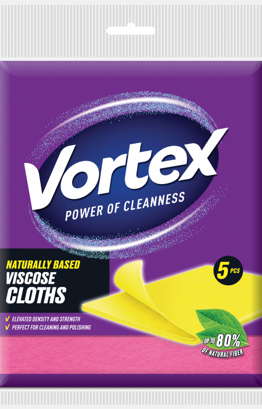 Серветки віскозні Vortex для прибирання, 5 шт. - фото 1