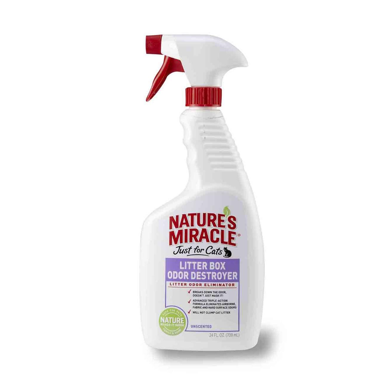 Спрей-знищувач запаху Nature's Miracle для котячих туалетів, 709 мл (680205 /5552 USA) - фото 1