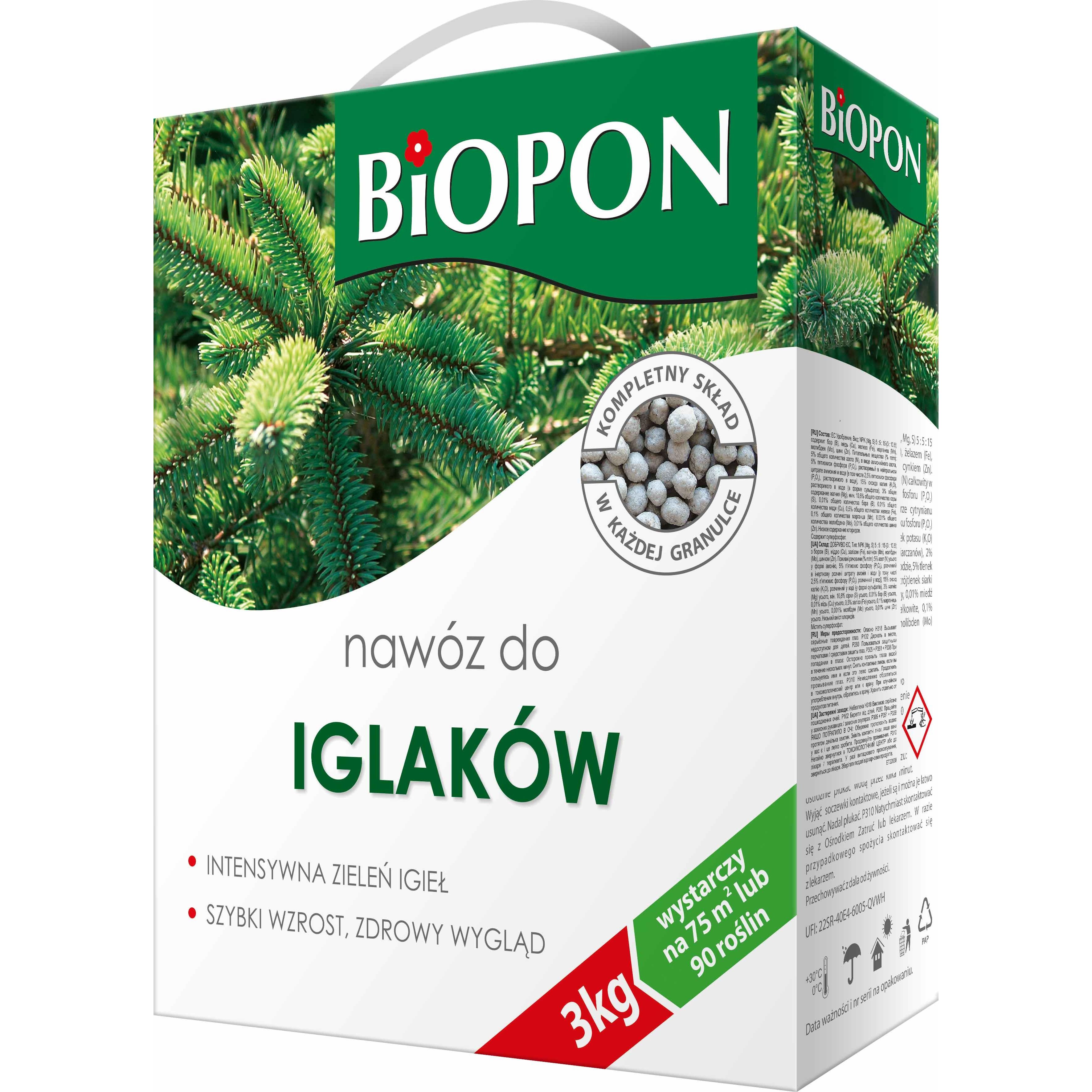 Добриво Biopon Для хвойних рослин 3 кг - фото 1