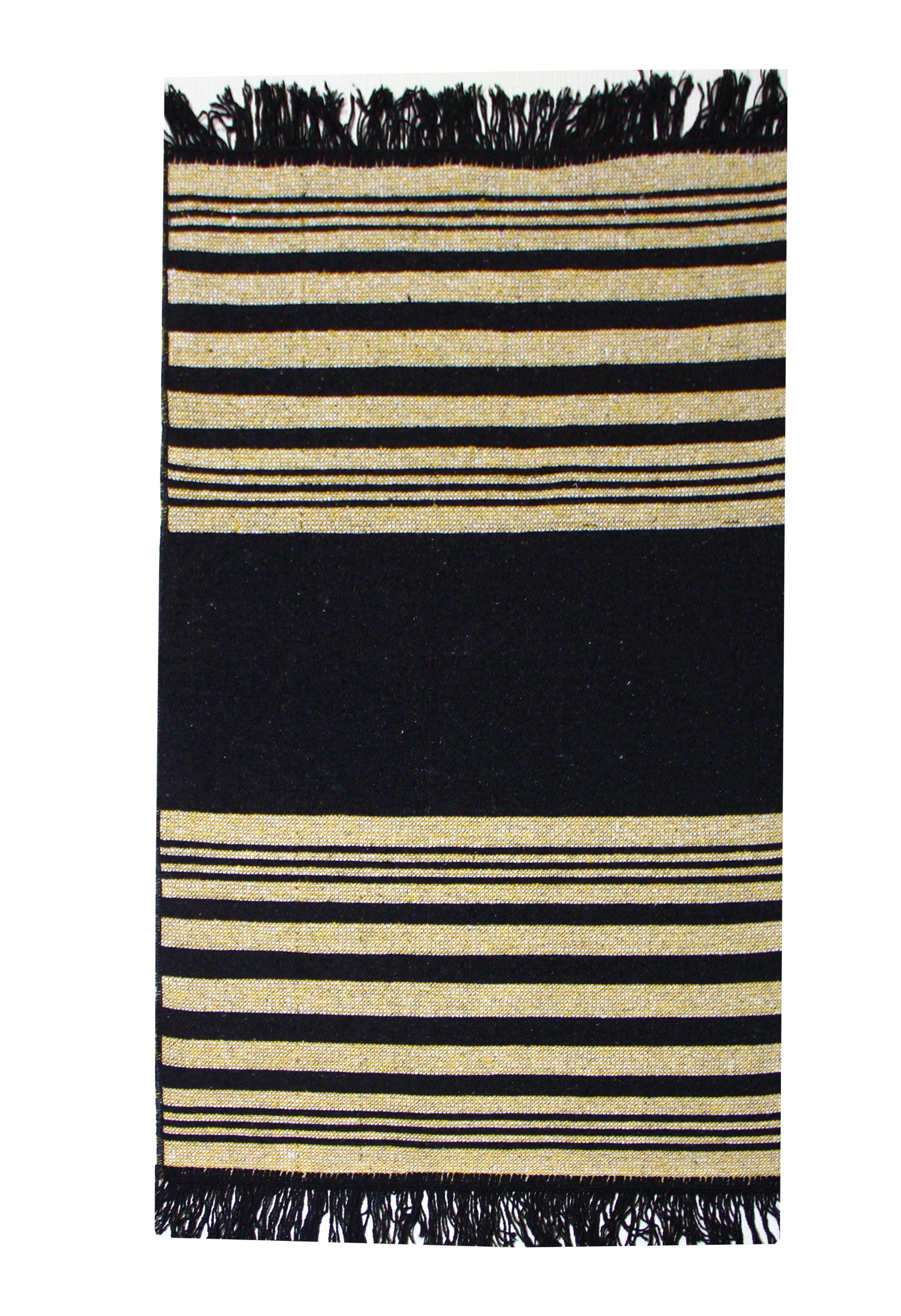 Килим двосторонній IzziHome Lara Siyah Sari Lr02, 90х60 см, чорний з жовтим (2200000552402) - фото 2