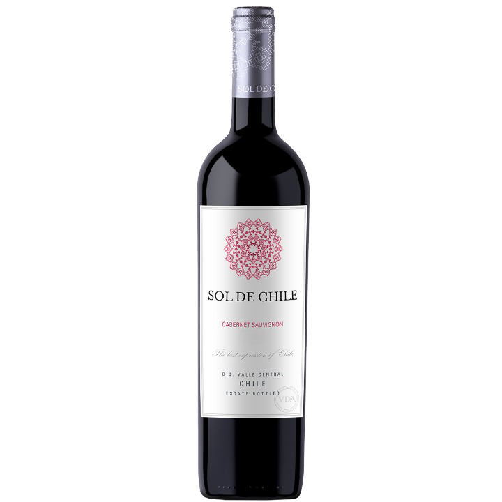 Вино Sol de Chile Cabernet Sauvignon, красное сухое, 13,5%, 2017, 0,75 л - фото 1