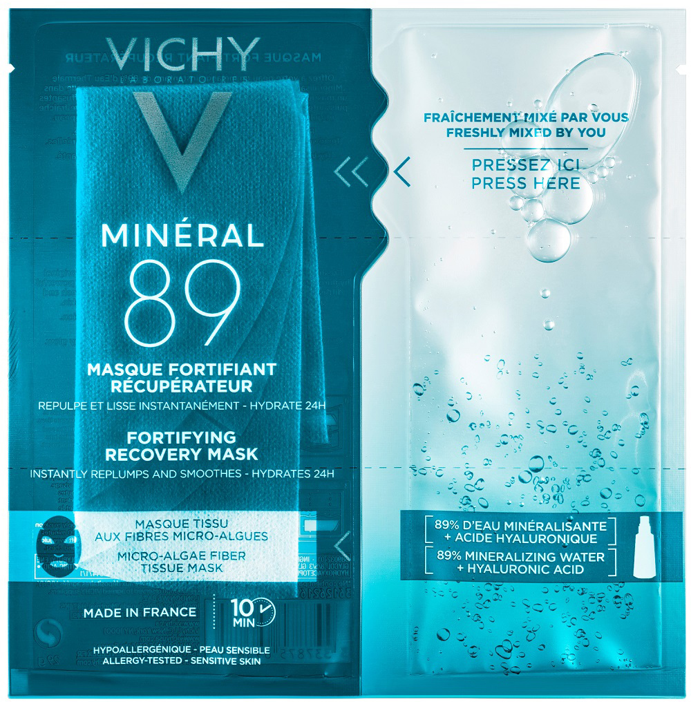 Зміцнююча тканинна маска Vichy Mineral 89, для зволоження та відновлення шкіри обличчя, 29 мл - фото 2