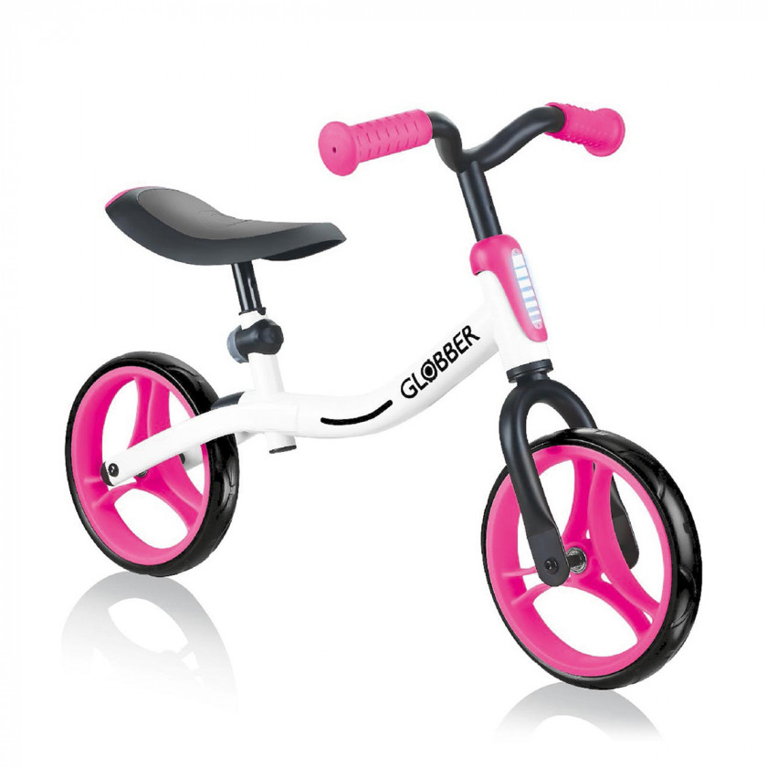 Беговел Globber Go Bike, белый с розовым (610-162) - фото 1