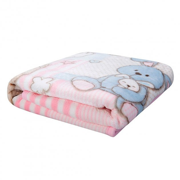 Детский плед в кроватку Karaca Home Honey Bunny pembe, 120х100 см, розовый (2000008481953) - фото 3