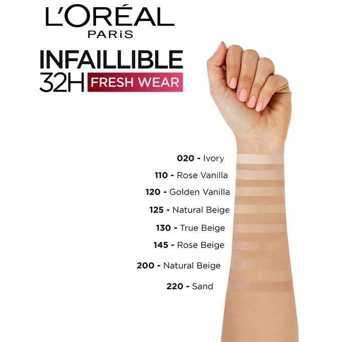 Тональний крем для обличчя L'Oreal Paris Infaillible 32H Fresh Wear Foundation SPF 25 відтінок 110 (Rose Vanilla) 30 мл - фото 2