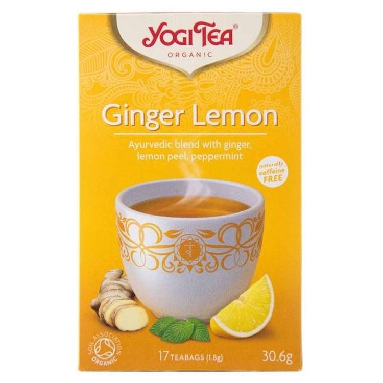 Чай трав’яний Yogi Tea Ginger Lemon Імбир-Лимон з прянощами органічний, 17 пакетиків - фото 1
