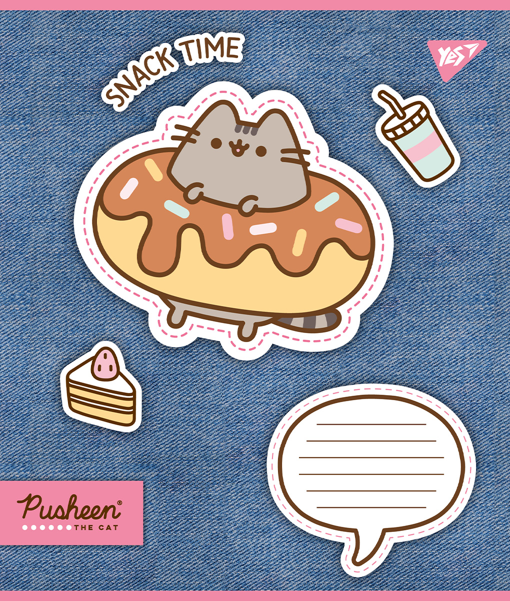 Набір зошитів Yes Pusheen. Snack time А5 в лінійку 12 аркушів 25 шт. (767229) - фото 4