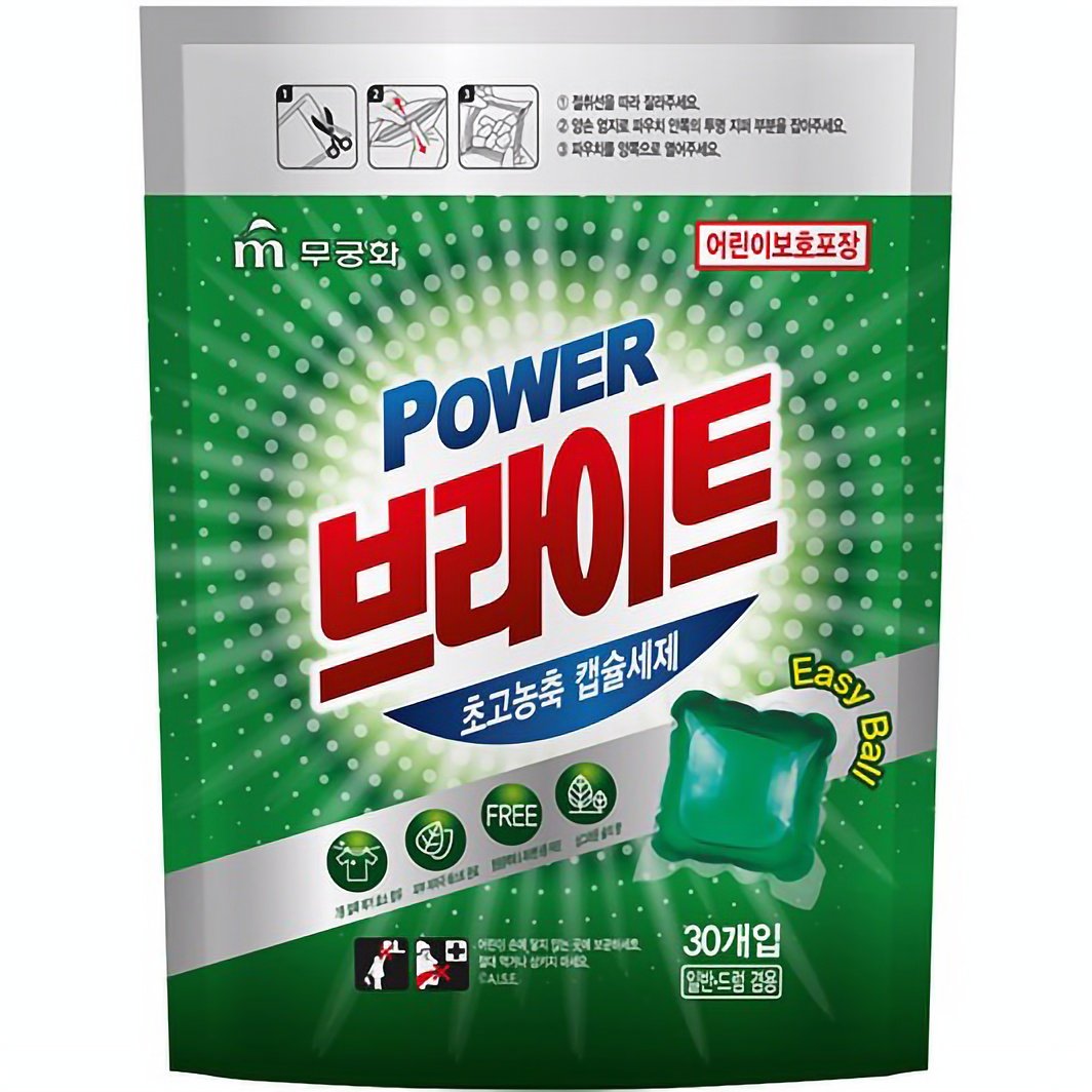 Капсулы для стирки Mukunghwa Power Bright Laundry Capsule Detergent, 30 шт. - фото 1