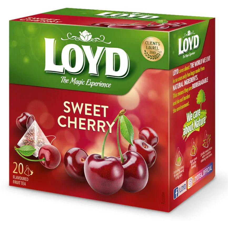 Чай фруктовий Loyd Sweet Cherry, вишня, у пірамідках, 40 г - фото 2