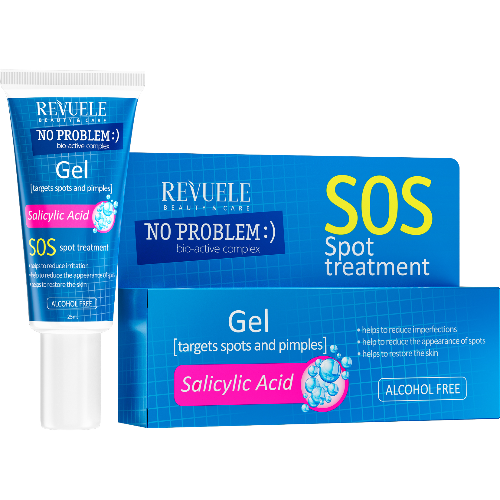 Гель с салициловой кислотой от прыщей Revuele No Problem SOS Spot Treatment Gel with Salicylic Acid, 25 мл - фото 1
