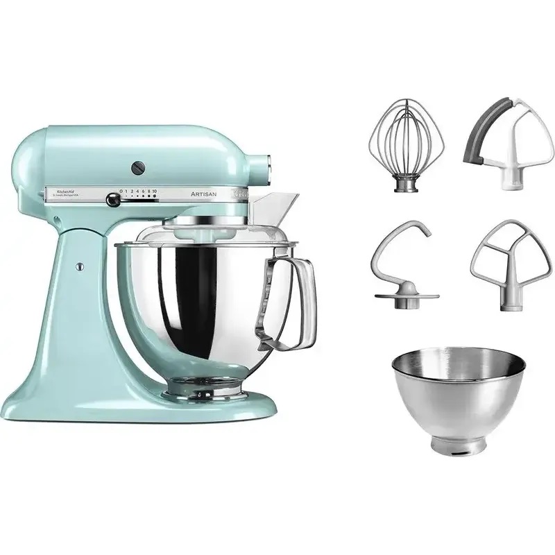 Планетарний міксер KitchenAid Artisan 4.8 л крижаний блакитний (5KSM175PSEIC) - фото 1