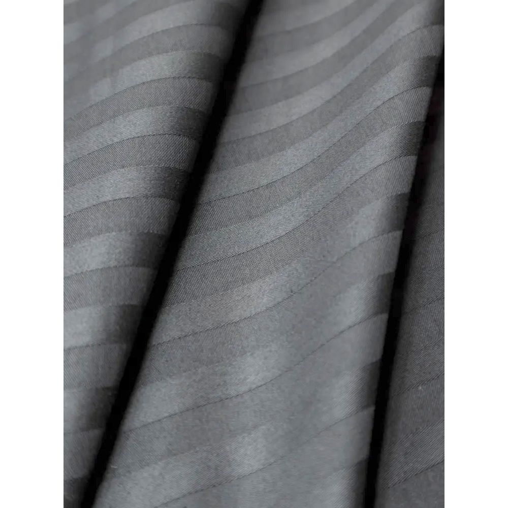 Простирадло на резинці LightHouse Sateen Stripe Antracit 200х90 см чорне (603708) - фото 3