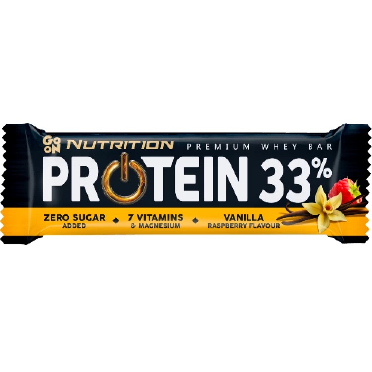 Батончик протеиновый Go On Nutrition Protein 33% Vanilla-Raspberry 50 г - фото 1