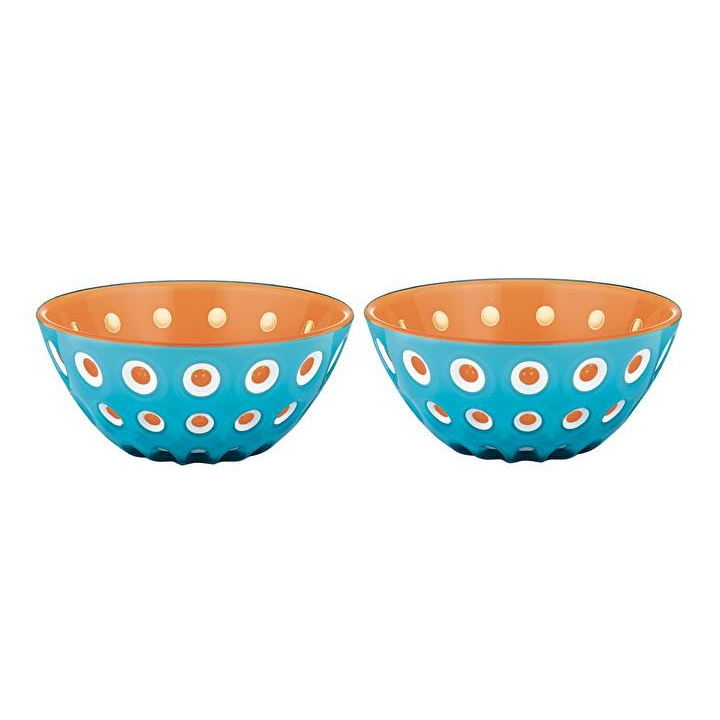 Набір салатників Guzzini, 12 см, 2 предмети, блакитний з помаранчевим (279412145) - фото 1