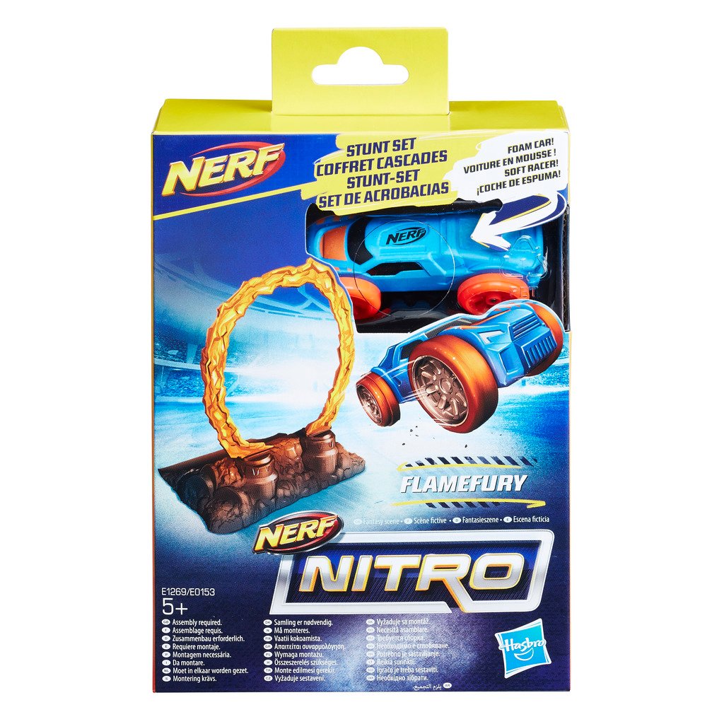 Игровой набор Hasbro Nerf Nitro Flamefury Stunt, с машинкой и препятствием (E1269) - фото 1