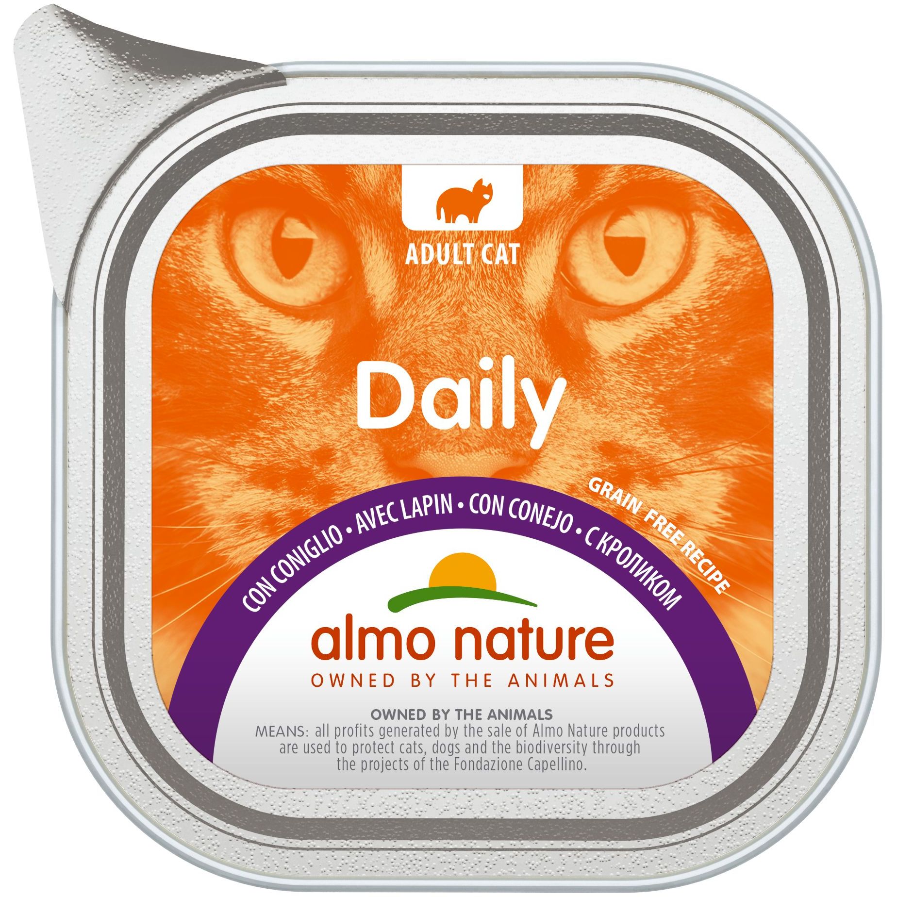 Влажный корм для кошек Almo Nature Daily Cat кролик 100 г - фото 1