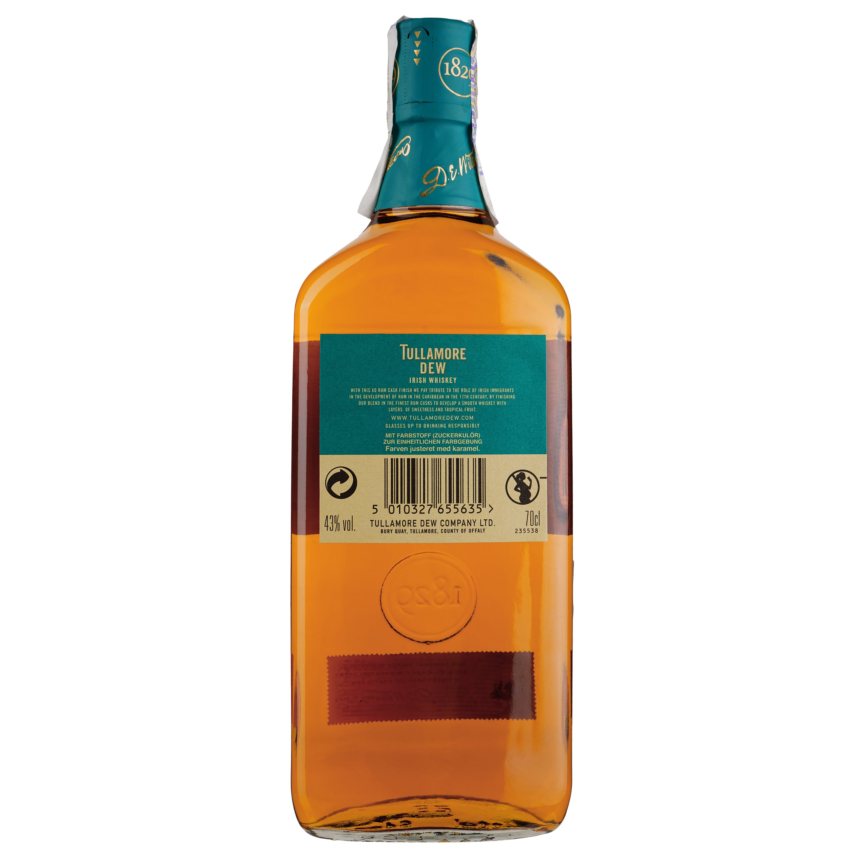 Виски Tullamore Dew Irish Whiskey Caribbean Rum Cask Finish, 43%, 0,7 л - фото 2