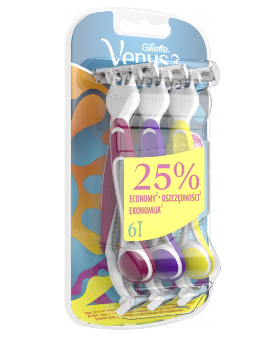 Одноразові станки для гоління Gillette Simply Venus 3, 6 шт. - фото 2