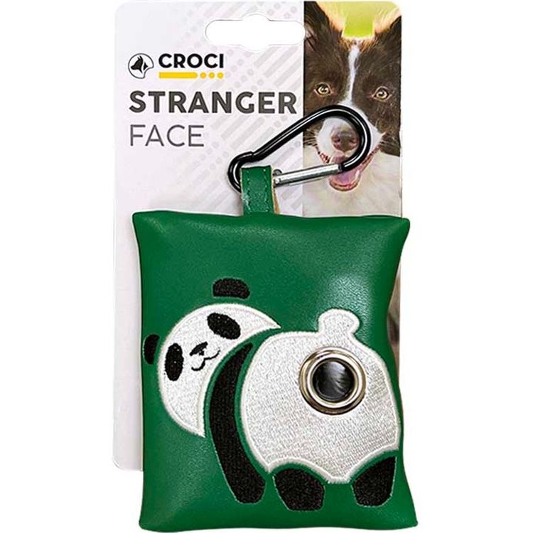 Мини-сумка диспенсер Croci Panda Stranger Face с пакетами для уборки за собаками - фото 1