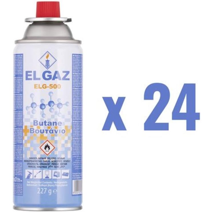 Баллон-картридж газовый El Gaz ELG-500 цанговый бутан 5.448 кг (227 г х 24 шт.) (104ELG-500-24) - фото 5