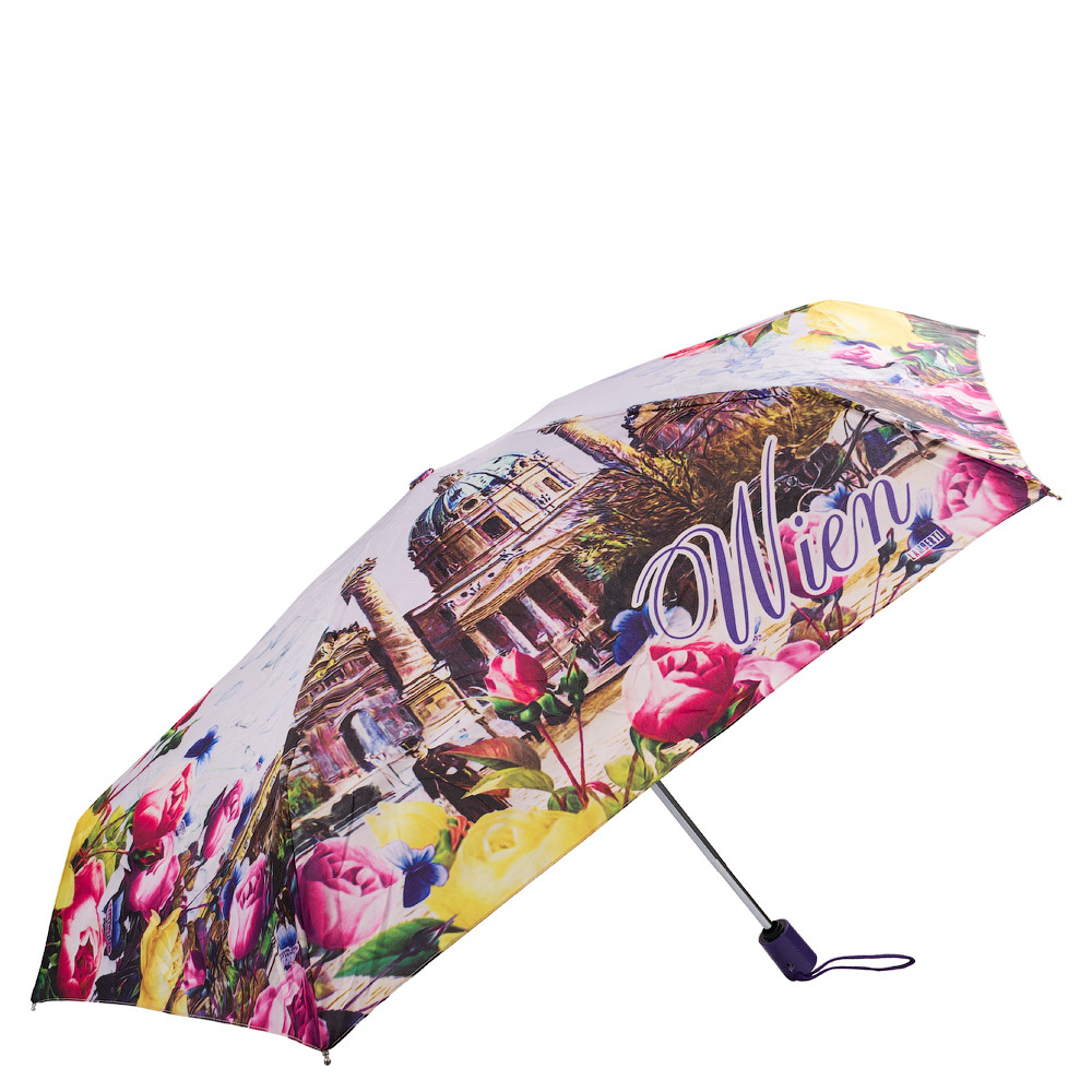 Жіноча складана парасолька повний автомат Lamberti 95 см різнобарвна - фото 2