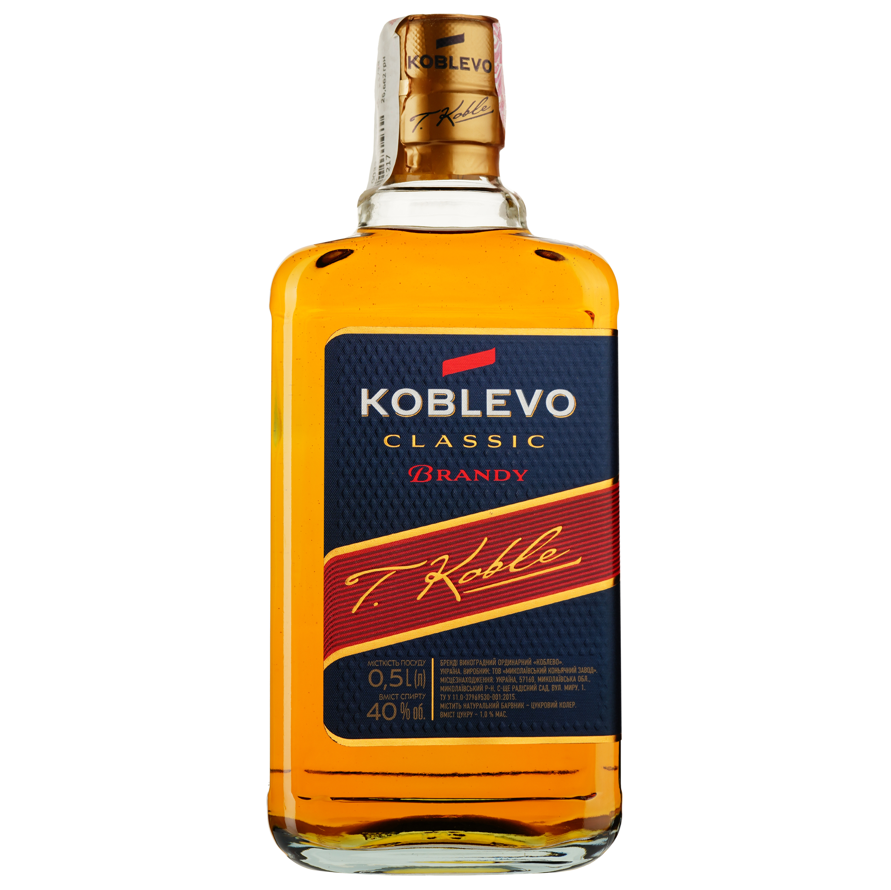 Бренді Koblevo Classic, 40%, 0,5 л - фото 1