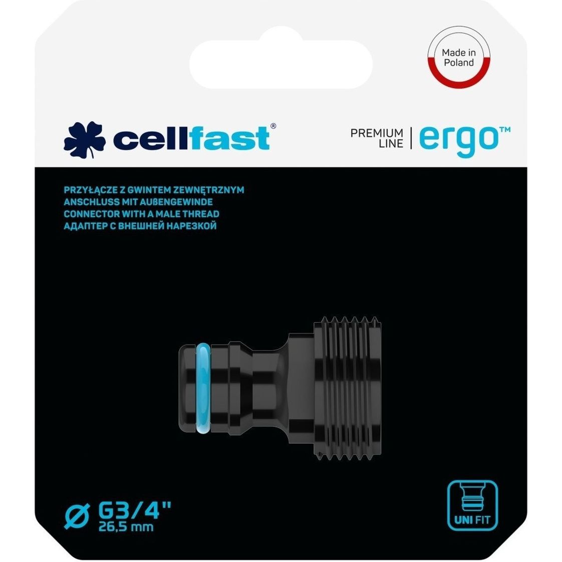 Конектор для крана Cellfast Ergo 3/4" із зовнішнім різьбленням (53-235) - фото 2