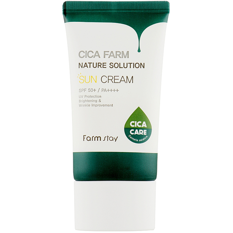 Крем сонцезахисний FarmStay Cica Farm Nature Solution Sun Cream SPF 50+ PA++++ із центелою 50 мл - фото 1