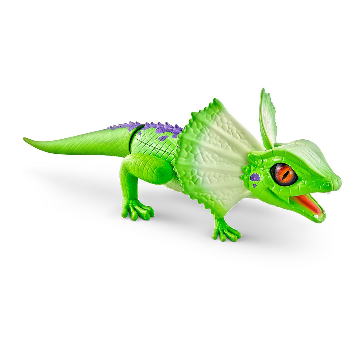 Интерактивная игрушка Robo Alive плащеносная ящерица, со световым эффектом, зеленый (7149-1) - фото 2