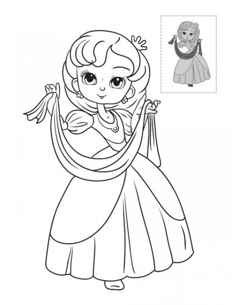 Первые раскраски малыша Книжковий хмарочос Наклей и раскрась Принцессы - фото 2