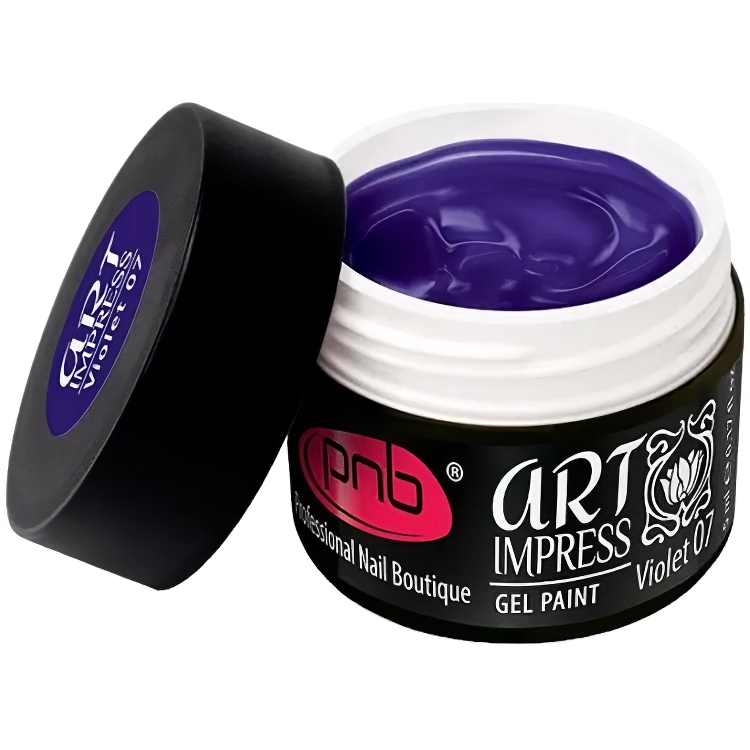 Гель-фарба PNB UV/LED Art Impress gel paint violet 07 фіолетова 5 мл - фото 1