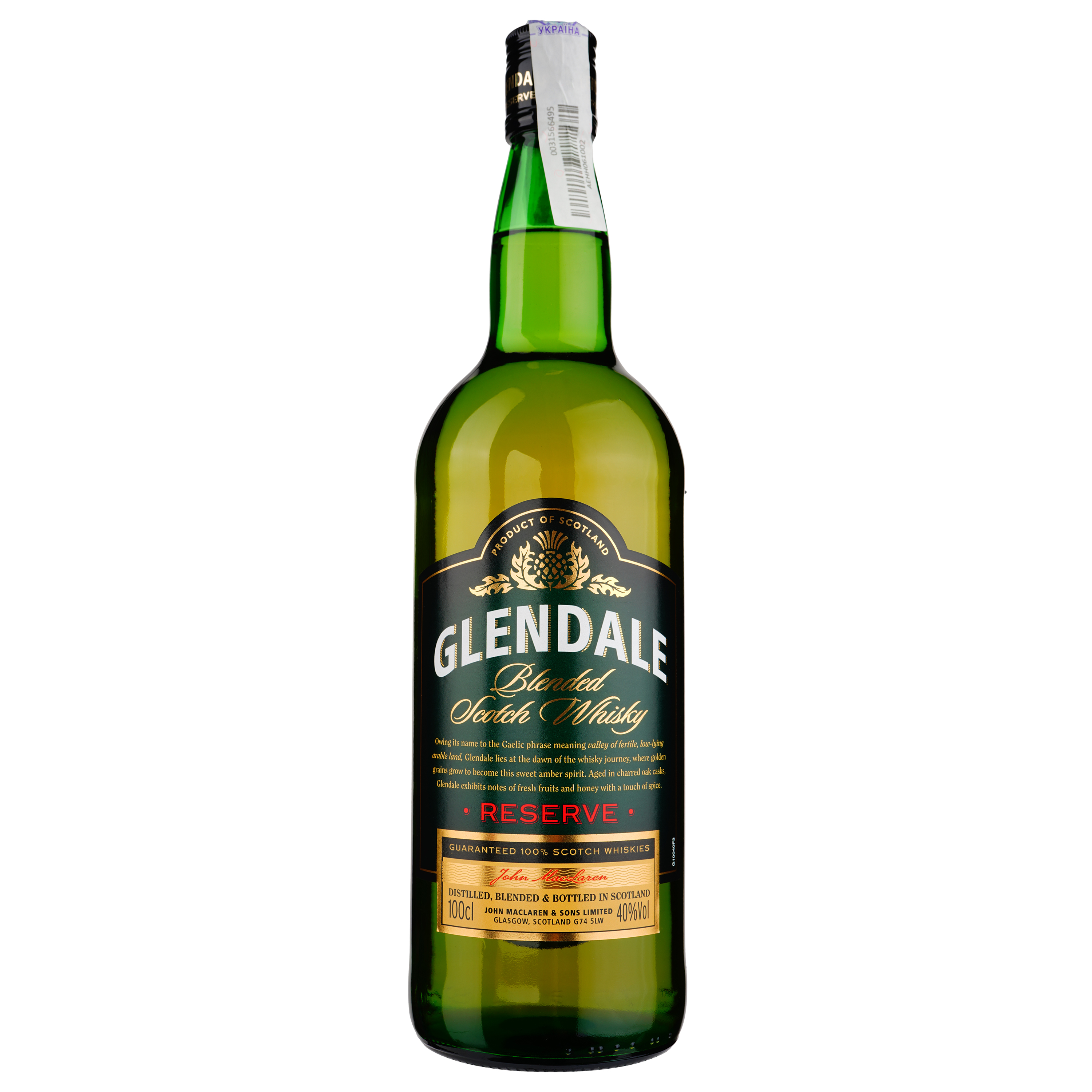 Віскі шотландський Glendale Reserve 3 роки Blended, 40%, 1 л - фото 1