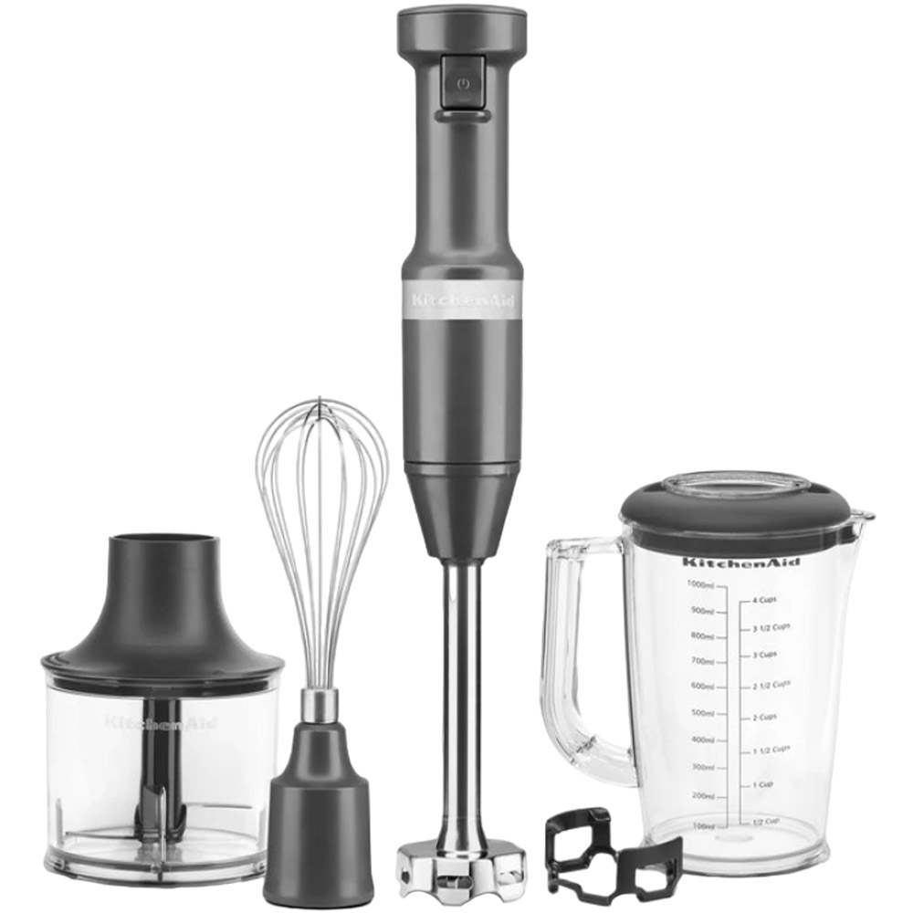 Блендер погружной KitchenAid 5KHBV83EDG с аксессуарами цвет серый уголь - фото 1