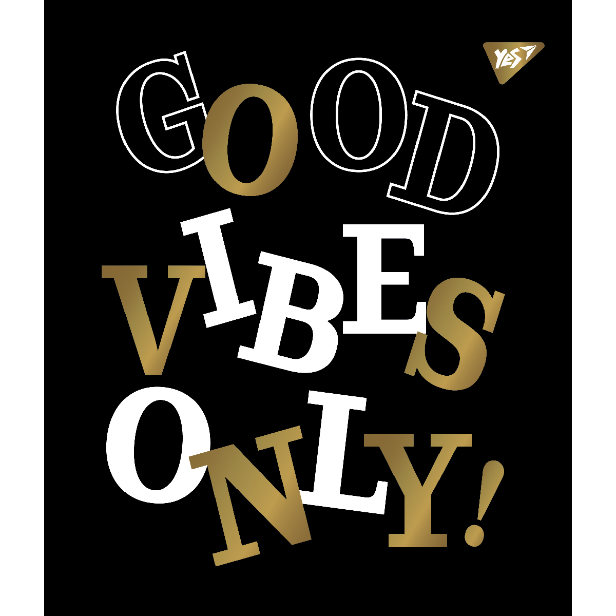 Набір зошитів Yes Good vibes Pantone Gold А5 в клітинку 24 аркуші 10 шт. (66845) - фото 4